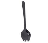 BESTOMZ Cuchara-tenedor para Ensalada de Acero Inoxidable 304, Resistente y Fácil de Limpiar, Mango Largo y Diseño Breve para Cocina y Cena