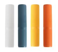 BESTOMZ Estuche de Plástico PP para Cepillos de Dientes Gran Capacidad y Diseño Portátil, Kit de Viaje para Mantener el Cepillo Higienizado y Ordenado en Exteriores, Pack de 4 Piezas