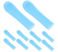 BESTOMZ Fundas de Silicona para Eliminar Cerumen Fácilmente 10 Diseño Práctico y, Color Azul, Paquete de 10 Piezas para Cucharas de Limpieza de Oídos