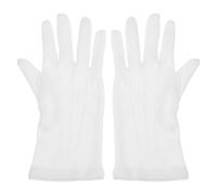 BESTOMZ Guantes de Árbitro de Piscina Blancos Resistentes al Desgaste, de Poliéster-algodón, Cómodos Fácil Colocación para Competiciones y Arbitraje Profesional