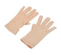 BESTOMZ Guantes de Patinaje sobre Hielo para Mujer y Niña Protección Térmica, Fibra Elástica Transpirable y Diseño Gemas de Imitación Brillantes