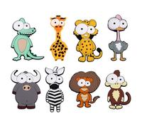 BESTOMZ Juego de 8 Imanes de Silicona para Refrigerador Diseño de Animales de Dibujos Animados, Protección contra Rayaduras y Fijación de Mensajes para Oficina y Hogar