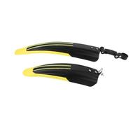 BESTOMZ Juego de Guardabarros para Bicicleta de Montaña Cobertura Total | 2 Piezas, Plástico PP Amarillo, Diseño Delantero y Trasero, para Lluvia, Barro y Rutas de Trail