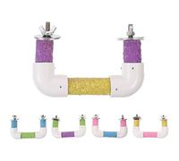 BESTOMZ Juguetes para Masticar Loros 12 Cm, Palo de Soporte de Madera Natural para Pájaros, Barra de Afilar Picos y Garras, Perchero Colorido para Jaulas, Accesorio para Color Aleatorio