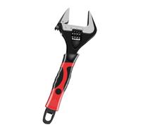 BESTOMZ Llave Inglesa Ajustable de Gran Apertura y Mango Corto para Baño | Acero Resistente, Acabado Antióxido y Textura Antideslizante, para Fontaneros y Mantenimiento Mecánico