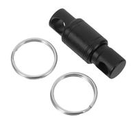 BESTOMZ Llavero de Titanio Negro con Doble Resorte, Liberación Rápida Desmontable y Anillo Giratorio 360° para Organización de Llaves, Seguridad y Accesorios de Viaje