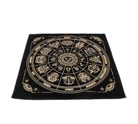 BESTOMZ Mantel para Tarot de Microfibra Antideslizante, Tamaño Compacto, Diseño 12 Signos Zodiacales, Tela de Altar para Adivinación y Lectura de Cartas, Accesorio Creativo para Juegos