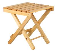 BESTOMZ Mesa Portátil Diseño Cuadrado Ligero y Estable para Picnic y Fiesta de Madera Plegable Soporte Práctico para Macetas Pequeñas para Exteriores en Playa