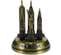 BESTOMZ Modelo de Arquitectura Metálica de Nueva York para Decoración de Escritorio Aleación, Diseño Vintage y Fácil de Transportar para Jardín o Tienda