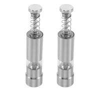 BESTOMZ Molinillo Manual de Acero Inoxidable para Pimienta y Sal, Resistente y Portátil, Pack de 2 Piezas Adecuado para Cocina y Viajes
