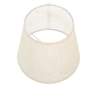 BESTOMZ Pantalla Bombilla Beige Luna de Lino de Media de para Lámpara Mesa E27, Fácil Mantenimiento Uso y Adecuado para Dormitorios y Salas