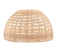 BESTOMZ Pantalla para Lámpara Colgante de Ratán Natural 1.61 Pulgadas | Diseño de Trama Abierta, Estructura Metálica Oculta, Estilo Boho y Costero, Pantalla