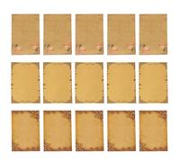 BESTOMZ Papel Kraft Vintage para Escribir Cartas 48 Hojas Estilo Europeo y Bordes de Encaje, Adecuado para Notas Románticas y Poemas Escritura Suave