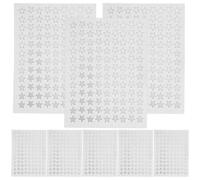 BESTOMZ Pegatinas de Recompensa Forma de Pentagrama para Estudiantes, Papel Aluminio Plata, 10 Hojas Ligeras y Seguras para Oficina y Hogar