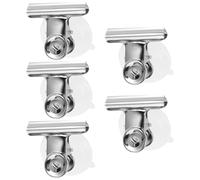 BESTOMZ Pinzas de Succión Acero Inoxidable Ventosa 5 Piezas para Colgar Carteles y Accesorios de Cocina y Baño, Uso Práctico en Paredes Lisas sin Necesidad de Taladro
