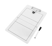 BESTOMZ Pizarra de Voleibol de Doble Cara, Tabla tecnicaa Volley para Entrenadores, PVC Blanco, para Entrenamientos, con Superficie de borrado en seco y guía para Juegos Deportivos