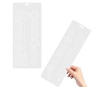 BESTOMZ Plantillas de acolchado y patchwork de plástico blanco, 2 piezas, para manualidades DIY y costura sobre tela