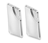 BESTOMZ Platos de Condimentos Diseño Resistente y Compacto 2piezas de Acero Inoxidable para Snacks y Azúcar Adecuado para Bbq y Fiestas