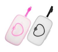BESTOMZ Porta Toallitas Húmedas para Bebés Portátil 2 Unidades Color Claro y Rosa Dispensador Recargable Tapa Hermética para Viaje y Actividades al Aire Libre