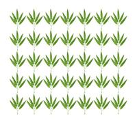 BESTOMZ Rama de Bambú Sintética Verde 60 Piezas, Hojas Realistas y Varas de Plástico Resistentes para Adornos en Fiestas y Espacios Temáticos de Bosque