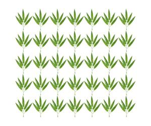 BESTOMZ Rama de Bambú Sintética Verde 60 Piezas, Hojas Realistas y Varas de Plástico Resistentes para Adornos en Fiestas y Espacios Temáticos de Bosque