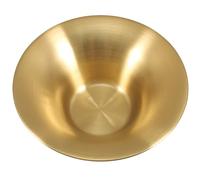 BESTOMZ Redonda Ensaladera Gran Capacidad Dorado, de Acero Inoxidable | Diseño Sola Capa, Mantenimiento Fácil, Uso en Cocina y Reuniones Familiares, Estilo Moderno Elegante