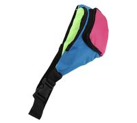 BESTOMZ Riñonera de Tela Oxford Ligera y Ajustable Múltiples Bolsillos, Estilo Retro de Neón Años 90 para Senderismo y Uso Casual en Exteriores