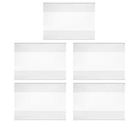 BESTOMZ Soporte de Etiquetas de Acrílico Transparente para Estantes, Paquete de 5 Unidades, Portátil y Fácil Cambio de Papel, Adecuado para Exhibición de Precios