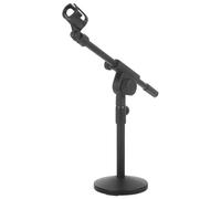 BESTOMZ Soporte de Micrófono de Escritorio con Brazo Articulado Ajustable, Base Metálica Pesada y Soporte Telescópico para Estudios y Presentaciones en Mesa