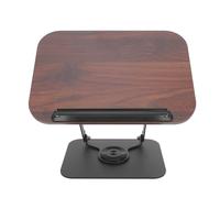 BESTOMZ Soporte para Libros Ajustable Altura con Base Giratoria Antideslizante Atril de Madera Portátil para Lectura Mesa Cama o Cocina Soporte Multifuncional para Libros de Texto Recetas