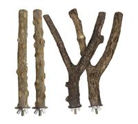 BESTOMZ Soporte para Loros de Madera de Pimienta, Juego de 1 Puesto de Entrenamiento para Pájaros Pequeños, Accesorio Seguro y Natural para Cacatúas, Periquitos y Loros, Juguete