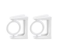 BESTOMZ Soportes Adhesivos Pegamento Fuerte 2piezas para Barra de Cortina en Abs Blanco para Asegurar Seguridad y Estilo Elegante y Simple