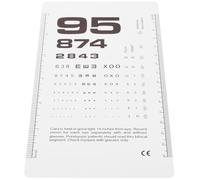 BESTOMZ Tabla Portátil de Prueba de Visión de PVC Doble Cara Resistente al Agua para Exámenes de Agudeza Visual en Entornos Clínicos y Educativos