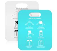 BESTOMZ Tablas para Doblar Camisas para Adultos 2 Piezas, Plegadora de Ropa de Color Claro y Azul Claro, Herramienta Práctica para Organización en Lavandería y Ahorro de Espacio