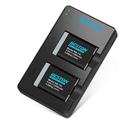 BESTON Paquete de 2 baterías NB-13L y Kit de Cargador Dual USB para Canon PowerShot G1 X Mark III, G5 X, G7 X, G7 X Mark II, G9 X, G9 X Mark II, SX620 HS, SX720 HS, SX730 HS SX740 HS Cámara