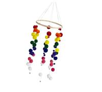 BESTonZON 1 Cuerda Colgante Pared Juguetes Cuna Decoración Mural Móvil Sonajero Guardería Inicio Tienda Decoración Colgante Bola Pelo Juguete Cuna Campana Cama Neutral
