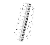 BESTonZON 1 Hoja De Altura De La Etiqueta Engomada Piano Etiqueta Etiqueta Engomada Decorativa Altura Regla Etiqueta Engomada De La Pared Los Niños Altura Etiqueta De Los