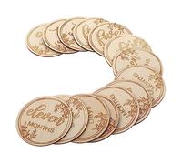 BESTonZON 1 Juego 14 Uds. fotografiar astillas madera regalos para recién nacidos regalos para recien nacidos tarjetas hitos mensuales pegatinas tarjetas mensuales bebe madera