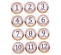 BESTonZON 1 Juego bebé Pegatinas Foto de Bebe 1er año Pegatinas Dibujos Animados Bebe Bebe Etiqueta engomada de la Foto Etiqueta engomada del Mes Neonatal Chico Vientre Pegatinas niño Papel