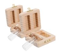 BESTonZON 1 Juego caja de conservación Cordón umbilical cajas de recuerdos para recuerdos caso de bebé primeros certificados de corte de pelo productos para la memoria infantil Vidrio Beige
