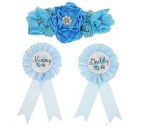 BESTonZON 1 Juego conjunto de insignias de cinturón regalos shower cinturon embarazada papá broche de ducha de bebé decoración mami papi ramillete insignia de maternidad chico Decorar