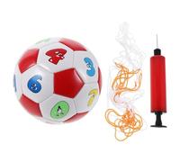 BESTonZON 1 Juego de minibalón de fútbol para niños, Juguete Deportivo para Interior y Exterior con Bomba, Juguete Educativo de Aprendizaje con números y matemáticas, 15 cm/5,89''