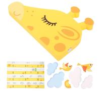 BESTonZON 1 Juego Pegatina De Altura Etiqueta De La Pared De La Regla Tabla De Crecimiento De Niños Regla De Crecimiento De Los Niños Gráfico De Crecimiento Adhesivo 3d Pegatinas Eva Yellow