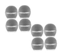 BESTonZON 1 Juego Reemplazo De Cabeza Accesorios para La Cabeza Parabrisas Piezas De Micrófono Rejilla De Metal Parrilla Cubierta De Micrófono Espuma Plateada 8 Piezas