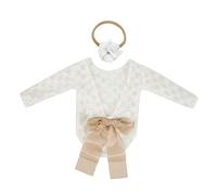 BESTonZON 1 Juego Ropa de fotografía Mamelucos de fotografía recién Nacido Diadema de niñas Ropa de bebé Ropa de niñas Mono de bebé apoyos de la Foto del bebé Verano Vestir Venda bebita