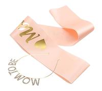 BESTonZON 1 Juego Sombreros Futura Futura Mamá Faja Shower Mami Para Ser Faja Suministros Para Shower Futura Mamá Aros Para El Cabello Tiara Venda Bebé Cinturón Satín