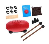 BESTonZON 1 Juego tambor etéreo de 6 pulgadas tambor etéreo portátil tambor de tanque instrumentos musicales organos musicales exquisito tambor instrumento interesante acero carbono rojo