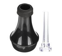 BESTonZON 1 Juego Trompeta Muda Sordo De Trompeta De Goma Sordinas De Práctica De Trompeta Silenciador Mudo De Trompeta De Práctica Sordina Recta Para Trompeta Con Boquilla Black Abs