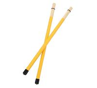 BESTonZON 1 Par Cepillo De Tambor Baquetas Agrupadas Palo De Mazos Baqueta De Varilla Baquetas Silenciosas De Percusión Profesional Accesorios Para Baquetas Palo De Escoba Yellow Bambú