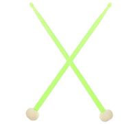 BESTonZON 1 Par Palillo De Tambor Baquetas Portátiles Suministro De Tambor Palo De Percusión Ligero Baqueta De Jazz Baquetas De Fieltro Accesorios Para Baquetas Clásico Light Green Nylon